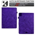thumbnail image 5 of for Case for iPad Pro 11 Inch (M4) 2024 (5th Gen) Released,PU Leather Embossed Tree & Bird Slim Case with Pencil Holder Card Slot Protective Smart Cover for iPad Pro 11 Inch Tablet 2024,Purple, 5 of 5