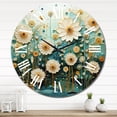 thumbnail image 3 of Designart "Green Blue Calm Oasis III" Abstract Botanicals Oversized Wall Clock, 3 of 5