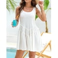 thumbnail image 2 of ZOELNIC Womens Summer Dress Sleeveless Mini Dresses Fashion Casual Fit Flowy Tiered Boho Beach Vacation Sundress, L, 2 of 4