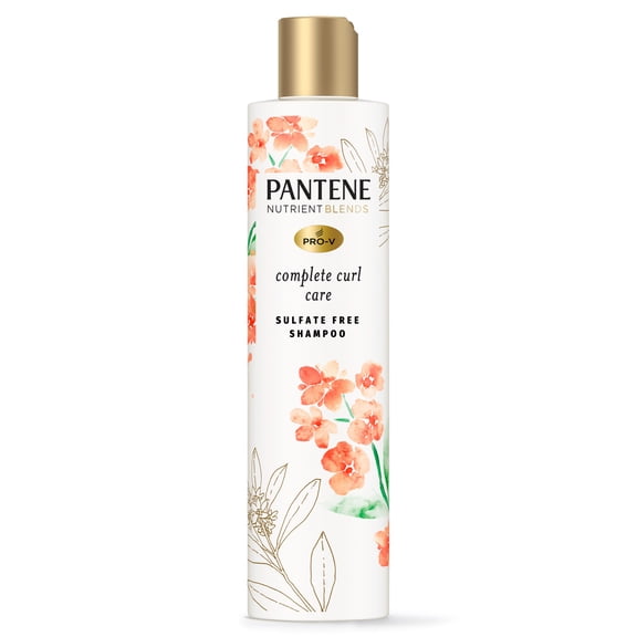 Pantene Sulfate Free Curly Hair Shampoo, Anti Frizz, with Jojoba Oil, Color Safe, 9.6 oz