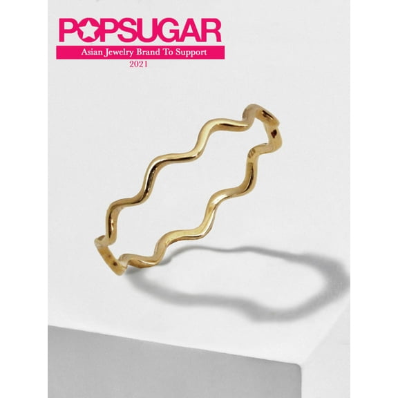 NOODLE WAVE STERLING SILVER STACKABLE RING