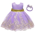 thumbnail image 3 of Vestido CMMCHAAH para niñas pequeñas, color morado, de 2 a 3 años, 3 of 5