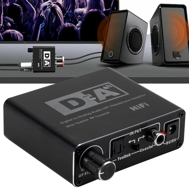Convertidor DAC, convertidor de Audio Coaxial óptico Digital, adaptador de Audio con interruptor bidireccional
