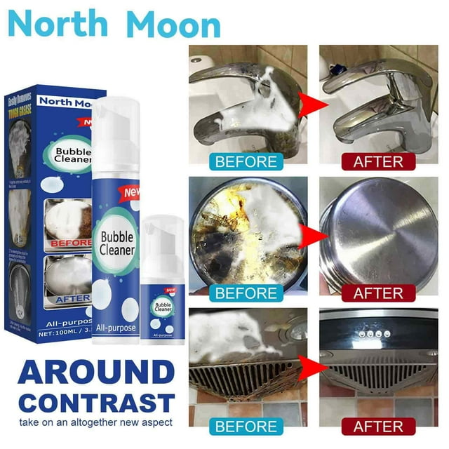 Xihbxyly Limpiador Multiusos de Cocina, Tecnología de Espuma En Aerosol, Eliminación Rápida de Manchas, Solución de Limpieza Multifuncional, Uso En Cocina y Hogar, Tamaño de 30 Ml, Fácil Enjuague, Pr