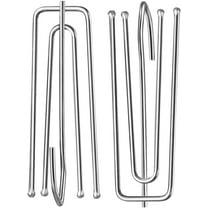 60pcs Stainless Steel Curtain Pleater Tape Hooks, Drapery Hook and Pin for Pleated Drapes and 4 Prongs Pinch Pleat Hook Clips for Window Curtain, Shower Curtain, Door Curtain