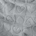 thumbnail image 4 of CREVENT Plush Soft Boys Light Gray Heart Checkered Baby Receiving Blanket, 4 of 5