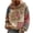 25# Khaki, variant on Women's Boho Floral Print Hoodie Vintage Patchwork Long Sleeve Sweatshirts Casual Pullover Going Out Tops Purple S