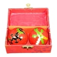 thumbnail image 1 of 2 bolas de masaje con caja de almacenamiento, bolas chinas Baoding para fortalecer las manos y las muñecas. Dragón Fénix Rojo, 1 of 9