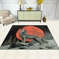 thumbnail image 3 of Area Rug Indoor 63"x48"in Non-Slip Wear Resistant Floor Mats Soft Large Carpets for Living Room Bedroom Home Decor Snarling Wolf, 3 of 7