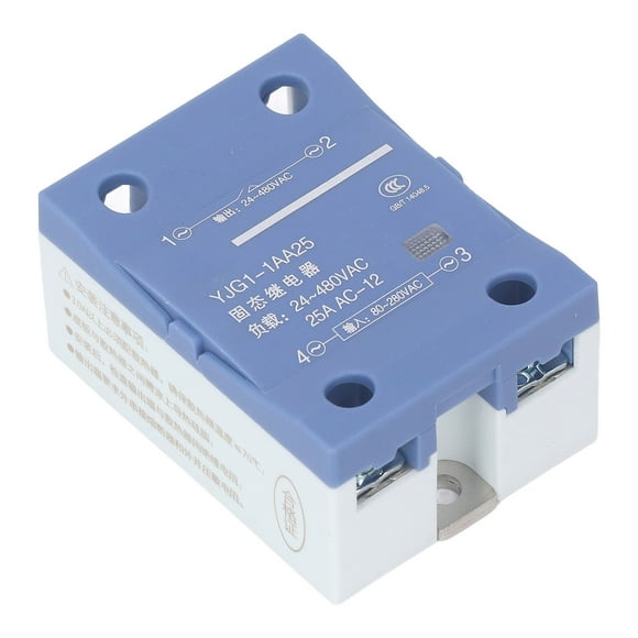 Interruptor de relé de CA a CA entrada de 80-280 V salida de 24-480 V 25 A compatibilidad de relé de estado sólido monofásico para de automatización ANGGREK Otros
