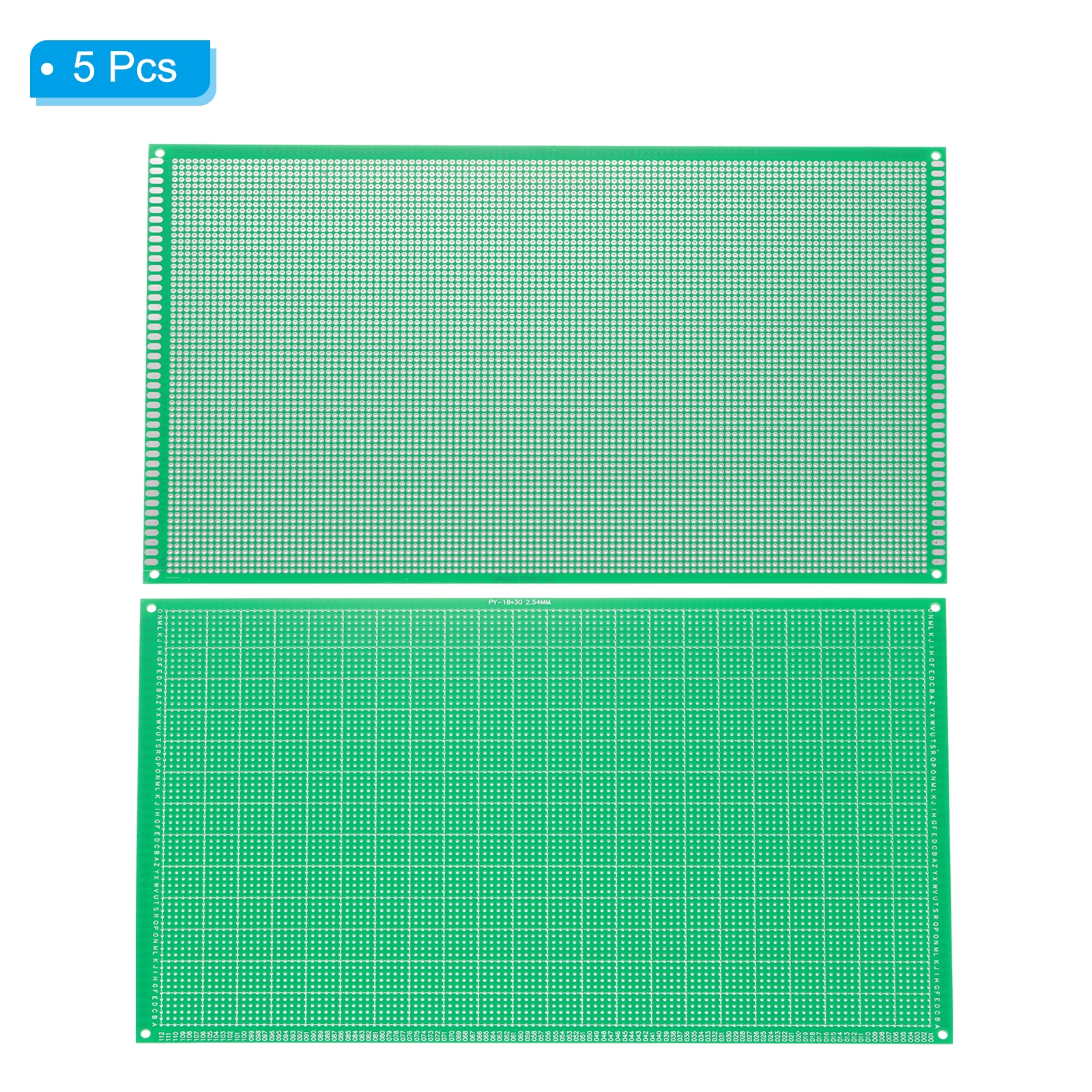 7.1" x 11.8" PCB Board Circuit, 5 Pcs Single Sided Prototype Solder Boards for Soldering and Electronic Project Circuit Boards Solderable Breadboard, Green