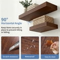 thumbnail image 5 of Mifurn Walnut 23.6'' Floating Shelves for Wall, Set of 2 Wall Mounted Wood Shelves for Bedroom, Bathroom, Kitchen, 5 of 8