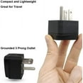 thumbnail image 2 of US Travel Plug Adapter EU/UK/AU/in/CN/JP/Asia/Italy/Brazil to USA (Type B), 3 Prong Grounded USA Wall Plug, International Mini Travel Adapter and Converter, Wall Outlet Power Charger Converter Black, 2 of 7