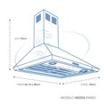 thumbnail image 2 of Campana de Cocina SANAIRE MEDEA 80 CM Gris METALICO Pared, 2 of 2