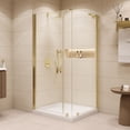 thumbnail image 2 of Pasadena 36 x 36 x 74-3/4 Corner Shower Kit with Base and Door in Brushed Gold, 2 of 16