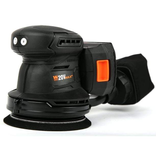 WEN 20V Max Cordless Brushless 5Inch Random Orbit Rotary Sander with 2