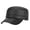 Black cap, variant on Men Cap Leather Brown Navy Captain Hat Real Cowskin Leather Adjustable Army Caps Male Winter Fiddler Hats ,Unisex