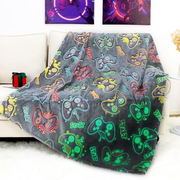 Manta para mando de videojuegos que brillan en la oscuridad, regalos de OHOIT para jugadores