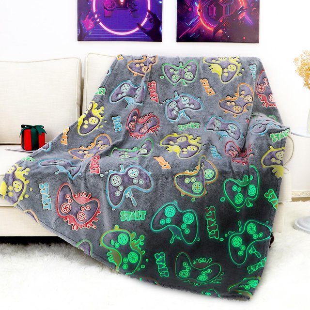 Manta para mando de videojuegos que brillan en la oscuridad, regalos de OHOIT para jugadores