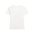 thumbnail image 5 of Tops for Women Short Sleeved Round Neck Solid Color Shoulder T-shirt White S, 5 of 6