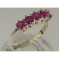 thumbnail image 2 of LBG British Made 10k White Gold Genuine Ruby Womens Eternity Ring - 33 size options - Size 6.25, 2 of 8