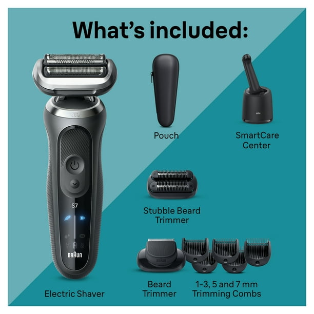 Braun Series 7 7185cc Electric Shaver w/SmartCare Center, Stubbler
