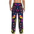 thumbnail image 3 of Fotbe Colorful Mexican Men's Pajama Pants,Sleepwear Pants,Pj Bottoms Drawstring And Pockets-Large, 3 of 9