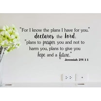#2 for I Know The Plans i Have for You 22 x 10 Vinyl Wall Quote Vinyl Religious Decal Entry Sticker Corinthians Art Decor Motivational Inspirational Decorative Lettering