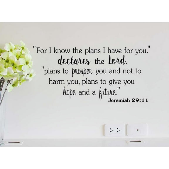 #2 for I Know The Plans i Have for You 22 x 10 Vinyl Wall Quote Vinyl Religious Decal Entry Sticker Corinthians Art Decor Motivational Inspirational Decorative Lettering