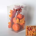 thumbnail image 3 of SUNSIOM Thanksgiving Artificial Pumpkins Set DIY Fake Pumpkins Maple Leaves Berries Fall Tables Decorations for Home Office, 3 of 6