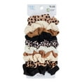 thumbnail image 2 of Time and Tru Women's Animal Hair Ties, 10-Pack, Tan, 2 of 2