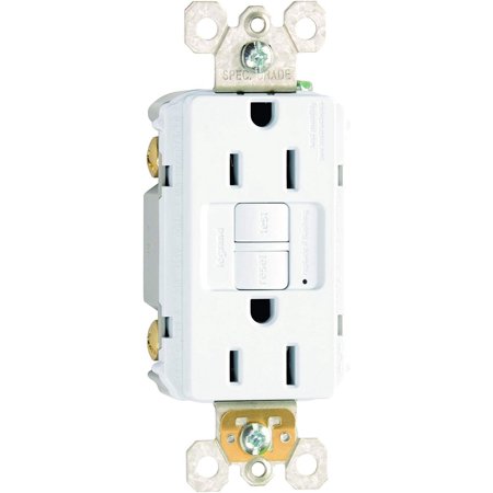 radiant 1597W3PKCC4 15 Amp GFCI Self Test Decorator Duplex Outlet, White (3 Pack)