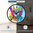 thumbnail image 5 of Indoor 12' Voice-Activated Luminous Decoration Wall Clock With LED Night Light The Rock Sign, 5 of 8