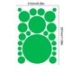 thumbnail image 3 of Inteprter 1 Juego de calcomanías de pared, pegatina de fondo redondeada Simple creativa, decoración de la habitación de los niños, póster interior, Decoración del hogar Verde 210*297mm Inteprter HA060859-05, 3 of 6