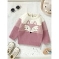 thumbnail image 2 of Bagilaanoe Toddler Baby Girl Boy Knitted Sweater Long Sleeve Contrast Color Pullover 6M 9M 12M 18M 24M 3T Kids Warm Jumpers Tops Fall Loose Knitwear, 2 of 6
