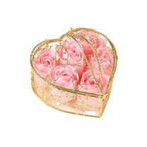 TanSiDing 1pcs Floral Scented Bath Soap Rose Flower Petals, Plant Essential Oil Rose Soap Set Shaped Petals Gifts Ideas for Her Women Mom Birthdays for Valentine's Day