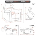 thumbnail image 3 of MCombo Small Triple Motor Power Lift Recliner Chair for Petite Elderly, Adjustable Headrest, Infinite Position, Fabric(Brown), 3 of 10