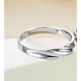 thumbnail image 3 of 925 Sterling Silver Ring Mobius Strip Couple Ring Simple Band for Men and Women Promise Ring Wedding Ring Engagement Ring Anniversary Gift, 3 of 7