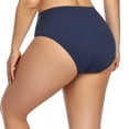 thumbnail image 3 of Sngxgn Women's Underwear High Waisted Cotton Briefs Stretch Panties Soft Full Coverage Underpants(Blue,XL), 3 of 4