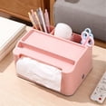 thumbnail image 5 of Tissue Storage Box,Study Table Organizer with Draw,Remote Holder Tissue Case,Tissue Case with Stationary Organizer TrayB, 5 of 5