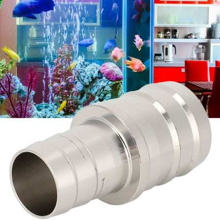 Fugacal Water Pipe Adapter, Aquarium Joint, Stainless Steel For Fish Tank