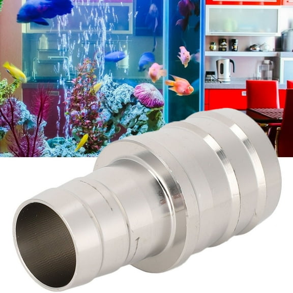 Fugacal Water Pipe Adapter, Aquarium Joint, Stainless Steel For Fish Tank