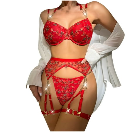 GENGING Lingerie for Women Women Lace Embroidery Gathered Bra On Clearance Clothing Add On Clearance Clothing And Garter Straps On Clearance Clothing Set