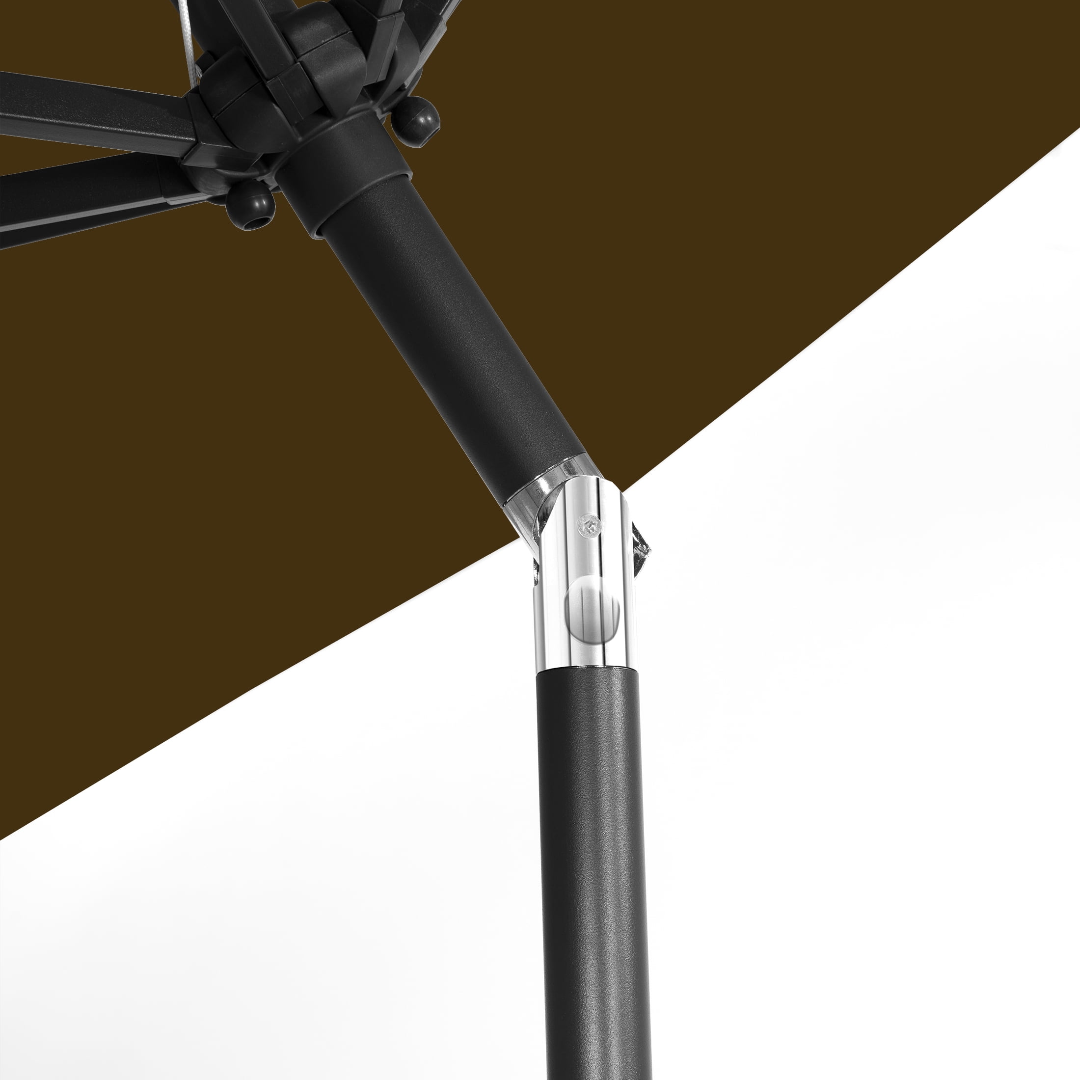 Polytrends Amada 9 ft. Patio Umbrella with Fillable Base Coffee