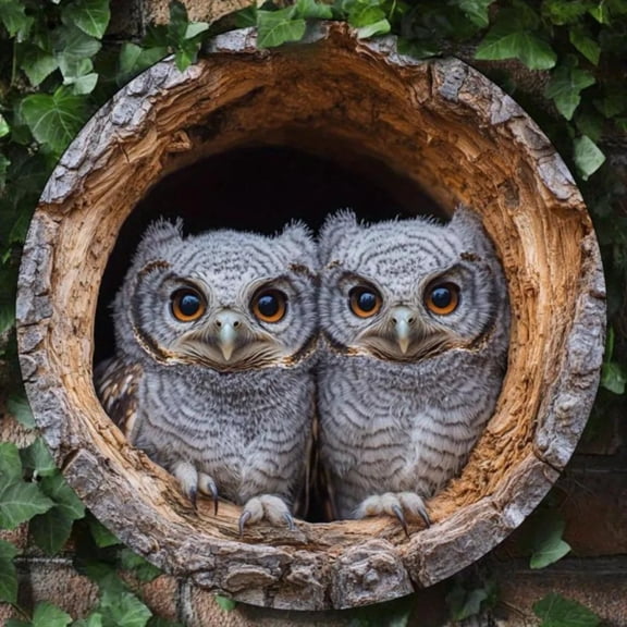 HELLOYOUNG Bohemian Style Aluminium Owl Wall Decoration - Branded, Stamped Metal, Perfect for Kitchen, Living Room & Office
