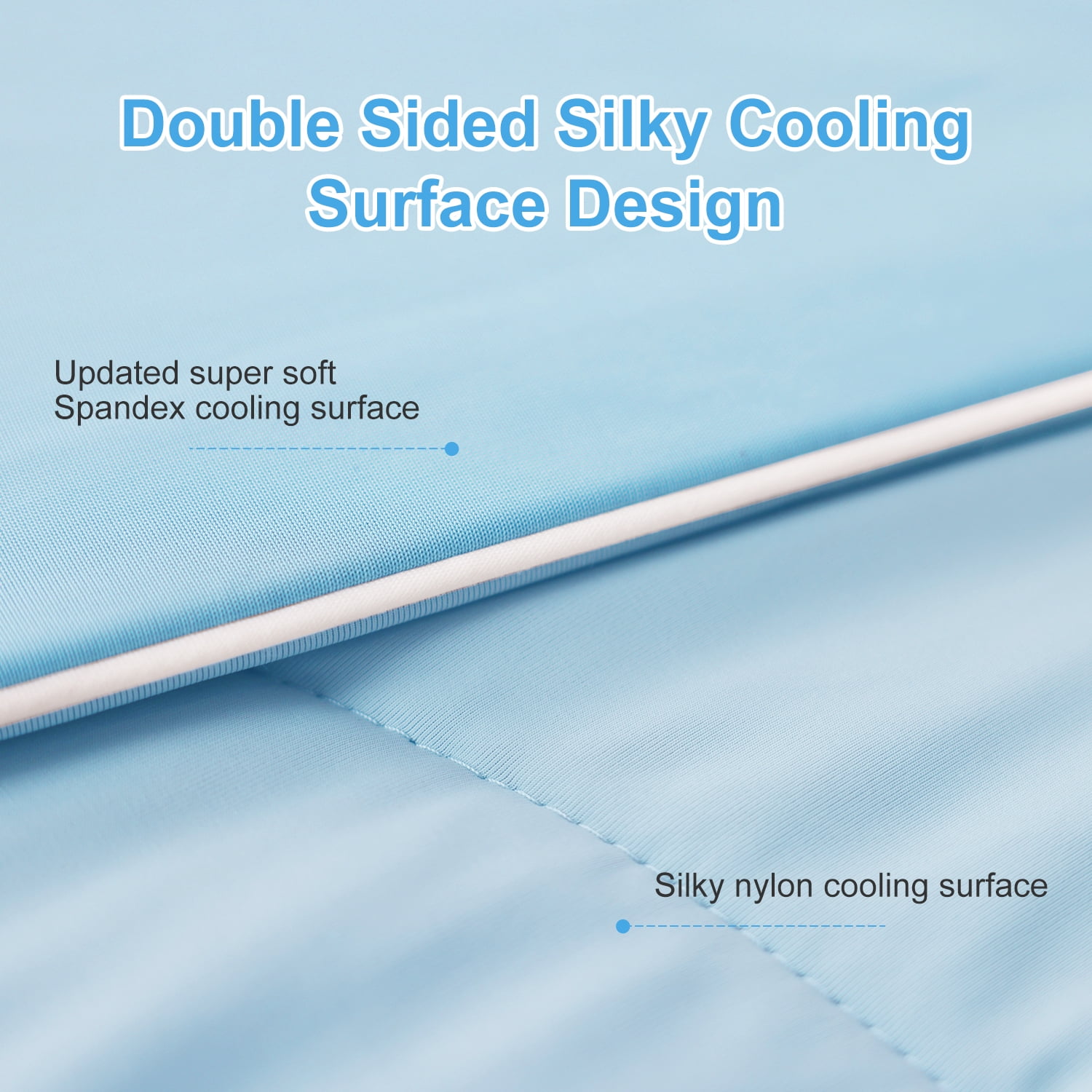 MH MYLUNE HOME Cooling Comforter for Hot Sleepers, Twin Size Double Side Arc-Chill Cold Tech Fabric Cooling Blanket Absorb Body Heat Upgrade Silk Smooth Lightweight Summer Comforter for Night Sweats