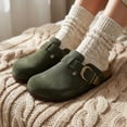thumbnail image 6 of Cushionaire Hamlet Genuine Leather Suede Clogs for Women, Slip On Shoes with Detailed Metal Buckle Strap and Memory Foam Footbed, 6 of 25