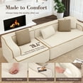 thumbnail image 3 of MF Studio 104.9" Sectional Sofa with Deep Seat, 3-Seater Cloud Modular Couch, No Assembly Required, Beige, 3 of 9