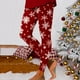 thumbnail image 4 of Mallas con estampado navideño para mujer, pantalones largos de cintura alta, cálidos, a la moda, para Yoga y Navidad, Invierno, 4 of 5
