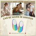 thumbnail image 7 of Fotbe Rainbow Scales2 Pattern Women's Fuzzy Curly Fur Memory Foam Loafer Slippers Indoor Outdoor Slippers Winter Home Shoes-39/40, 7 of 7